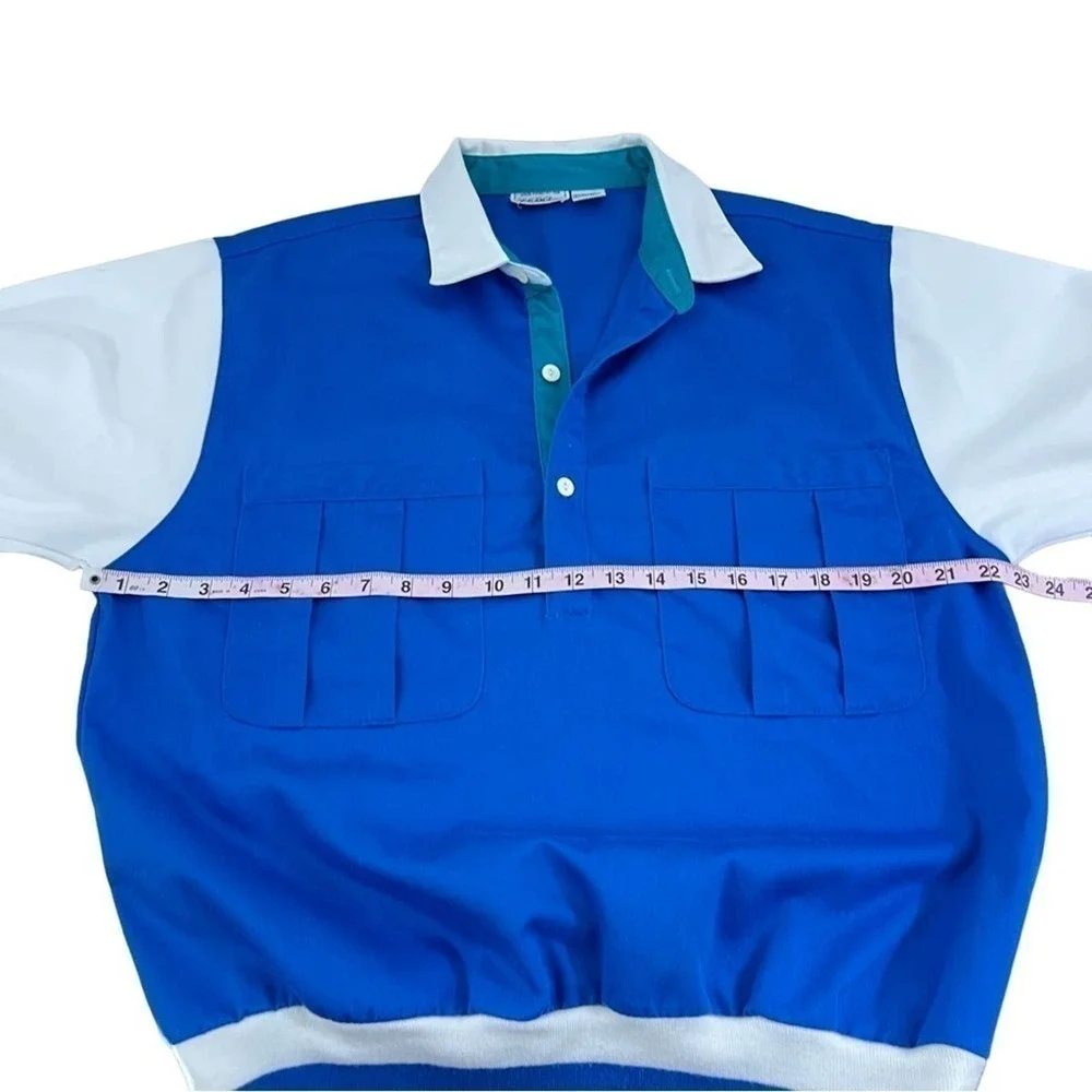 Polo Sport Color Block Shirt Large 80s Vintage